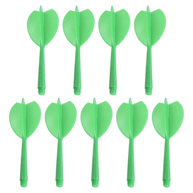 Uxcell Integrated Dart Shaft & Flights, 9 Pack Plastic Dart Flight Set, Green