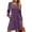 Purple, variant on Fall Dresses for Women Square Neck Long Sleeve Dresses Casual Babydoll Sweater Dress