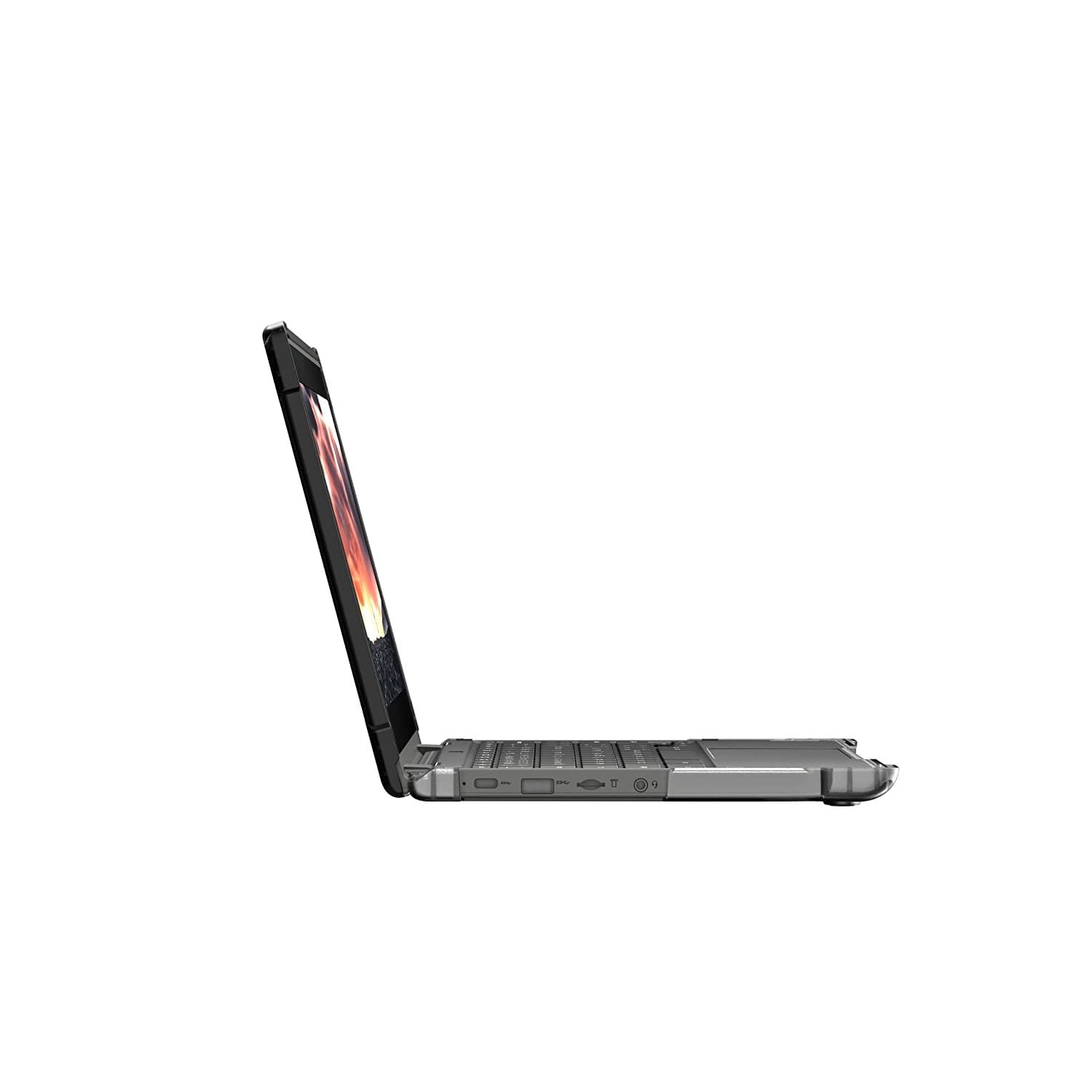 UAG Lenovo Chromebook 300E G2 Case, 11.6-inch Laptop for Education - Shock Absorbing, Heavy Duty, Rugged Lightweight Drop Protective Cover, Plyo Transparent Ash