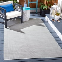 SAFAVIEH Hampton Guliana Zig-Zag Indoor/Outdoor Runner Rug, Beige/Aqua, 2' x 9'