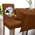 thumbnail image 5 of Dining Chair Slipcover, Halloween Boo Pumpkin Skull Ghost Tombstone Circle Orange Black Plaid Stretch Kitchen Chair Covers Removable Parsons Chair Protector Covers for Dining Room Party, Set of 4, 5 of 6