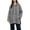 Gray, variant on Fashion Hoodies for Women Plus Size Long Hooded Sweatshirt With Drawstring Side Placket Large Pocket Loose Long Sleeved Casual