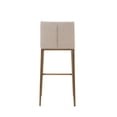 thumbnail image 4 of Cid Kenn 31 Inch Bar Stool Set of 2 Beige Fabric Brass Finished Legs, 4 of 5
