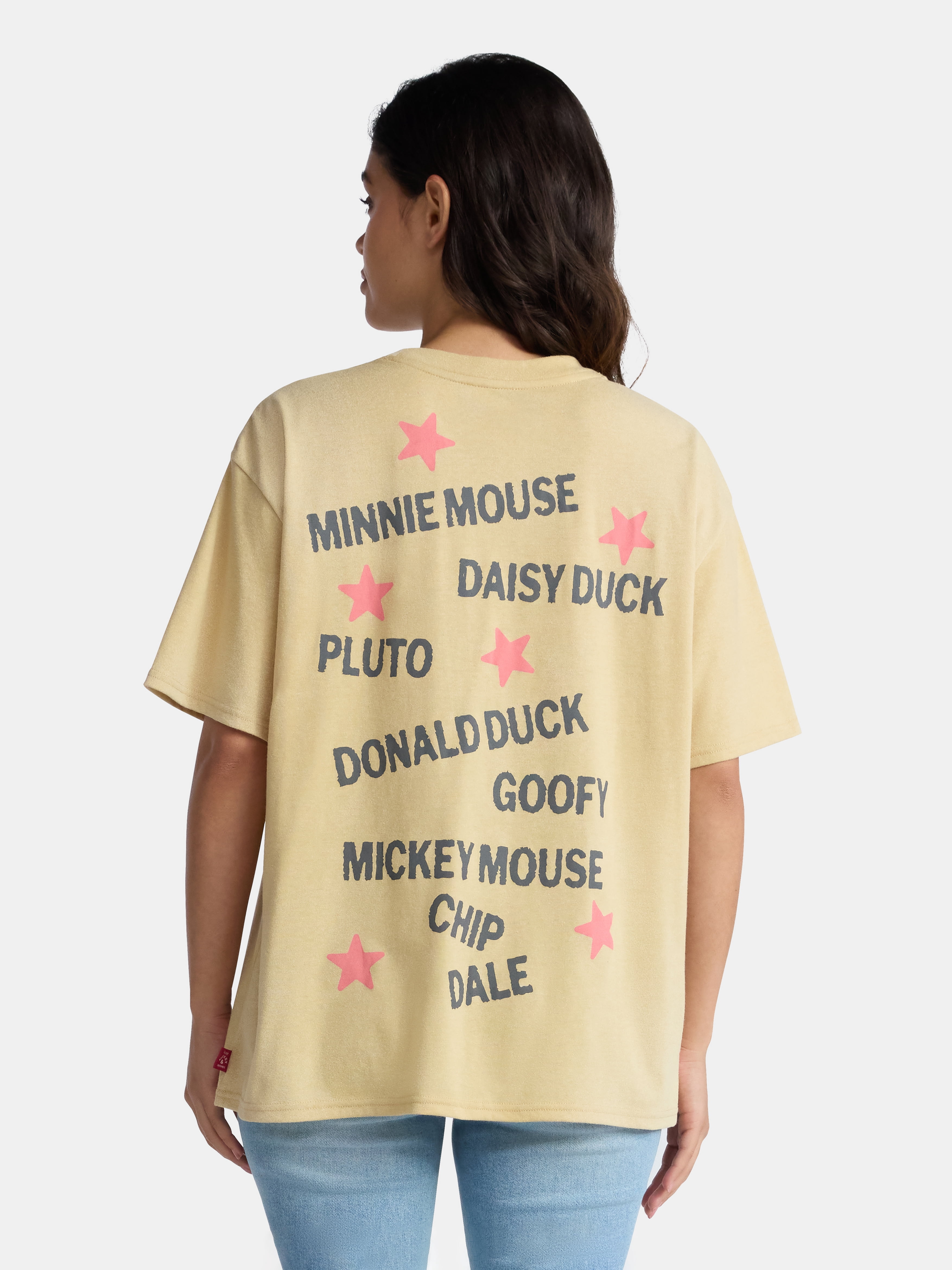 Disney Women's Mickey and Friends Graphic T-Shirt with Short Sleeves, Sizes XXS-2XL