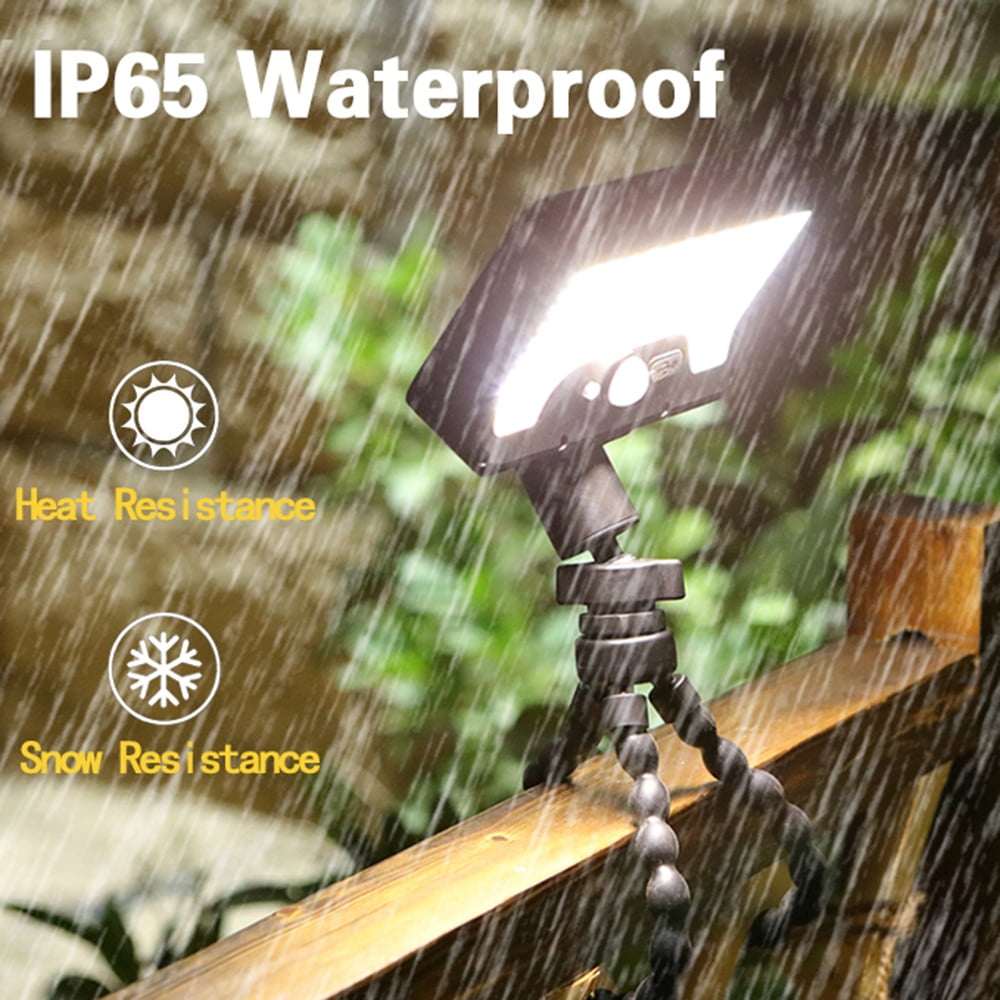 Solar Lights Outdoor, 7000LM Motion Sensor Solar Outdoor Lights with Flexible Octopus Tripod, Waterproof Solar Flood Security Lights for Front Door Yard Garage Deck Fence Camping