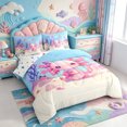 thumbnail image 2 of Manfei 3D Print Axolotl 7 Pieces Full Size Bedding Sets,Watercolor Animals Pattern Full Size Bed in a Bag,Polkadot Reversible, 2 of 7