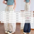 thumbnail image 4 of WXFAZCVU Girls Wide Leg Pants Lightweight Straight Trousers with Pockets Daily School Wear Size 5-6 Years, 4 of 4
