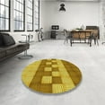 thumbnail image 3 of Ahgly Company Indoor Square Patterned Dark Bisque Brown Area Rugs, 4' Square, 3 of 6