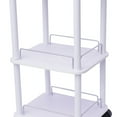 thumbnail image 3 of 360° Spa Rolling Cart Salon Cart Storage Station 40kg Beauty Salon Trolley Esthetician Cart White,15.0*13.4*27.2in, 3 of 13