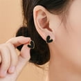 thumbnail image 2 of 18G Dainty Enamel Heart Stud Earrings for Women 925 Sterling Silver Post Pin Hypoallergenic Small Cute Love Cartilage Studs Piercing Jewelry, 2 of 11