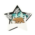 thumbnail image 2 of Fiudx Adornos de Madera, Diseños Artesanales de Papá Noel y Muñeco de Nieve, Figuras de Madera Talladas con Detalles, Escena de Bosque Natural, Decoración para El Hogar y La Oficina, Regalo Único, 1, 2 of 5