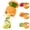 Orange, variant on 3 in 1 Vegetable Spiralizer Slicer, Adjustable Zucchini Carrot Noodle Maker, Cucumber Spiral Cutter, Easy to Use Kitchen Tool(Dark Grey)