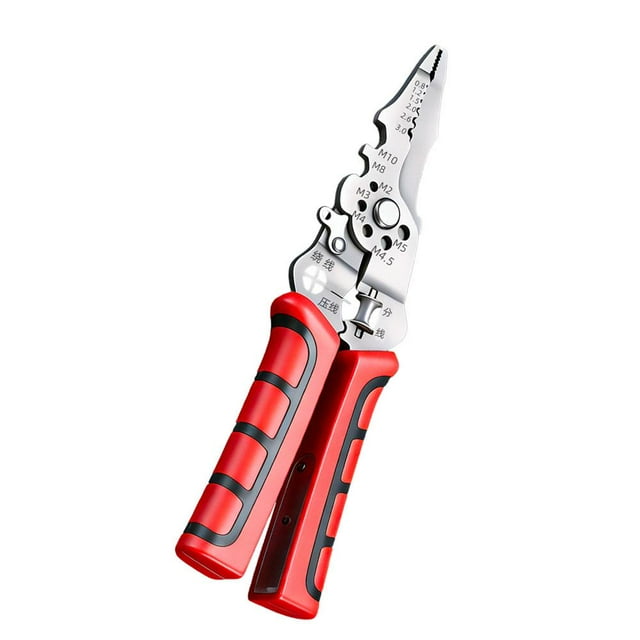 SharkTRUE Foldable Cable Cutter Crimper: Safe, LED-Lit, Precise Stripping Tool