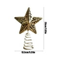 thumbnail image 3 of Golden Five Pointed Star Christmas Tree Topper - Iron Star Tree Top Decoration Festive Holiday Ornament for Christmas Tree Window Home Decor, 3 of 6