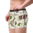 thumbnail image 4 of Disketp Grapes Bbottles Wine Men'S Boxer Briefs,Soft And Breathable Cotton Underwear With Comfortflex Waistband, 4 of 9