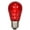 Red, variant on Vickerman S14 Red LED Transparent E26 Medium Nickel Base Bulb, 5 per pack.
