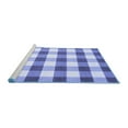 thumbnail image 2 of Ahgly Company Machine Washable Indoor Rectangle Checkered Blue Modern Area Rugs, 4' x 6', 2 of 4