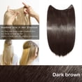 thumbnail image 2 of 20” Invisible Wire Hair Extensions Miracle Secret Fish Line Hairpieces Silky Straight Synthetic hair, 2 of 4