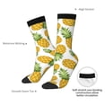 thumbnail image 4 of Qekee Pineapple Print Socks For Women Crew Socks Sporty Calf Socks Casual Socks Women, 4 of 6