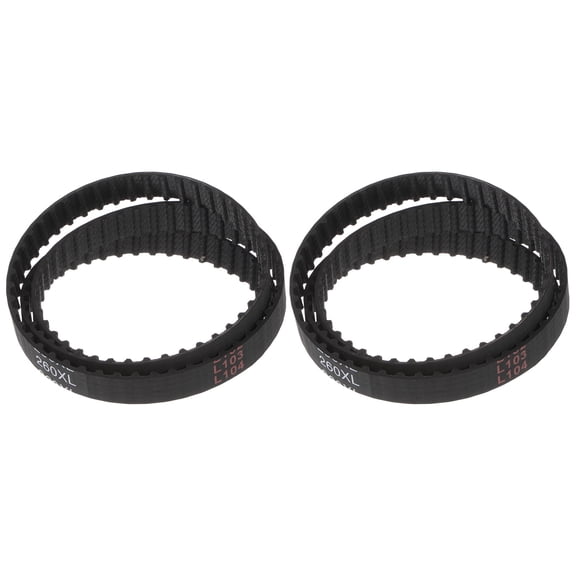 2 Packs 260XL 037 Timing Belt 130 Teeth Rubber Geared Cogged Belt, 0.37" Width, 0.20" Pitch