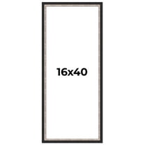 16x40 Frame Silver Real Wood Picture Frame Width 1.25 Inches | Interior Frame Depth 0.75 Inches |