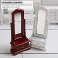 thumbnail image 3 of MLINS 1PC Mini Birch Dressing Mirror Bedroom Full-length Mirror Model with Cabinet, 3 of 8