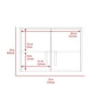 thumbnail image 3 of Wooden Cabinets, Storage Cabinet - Wall Cabinet, Three Interior Shelves, Double Door, Black Living Room Cabinets,Engineered Wood Cabinets With Doors, Furniture Primary Living Space Cabinets, 3 of 10