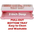 thumbnail image 3 of SAEWUD Pink Large Multi-Floor Deluxe in/Outdoor Chinchilla Ferret Squirrel Hedgehog Kitten Rabbit Bunny Hutch House Critter Habitat Easy Removale Washable Tray Paw Safe Platform Ladder Floor, 3 of 16