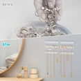 thumbnail image 6 of NiHome 6-Pack Wall-Mounted Clear Plastic Jewelry Organizers for Earrings, Necklaces, Bracelets, Rings, Studs, No-Drill Adhesive Installation Racks for Closet, Bathroom, Bedroom, Mirror, Cabinet Doors, 6 of 6