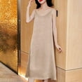 thumbnail image 2 of hotojiny Silk Satin Dresses for Women Elegant Spaghetti Straps Cocktail Party Dress Summer Solid Soft Flowy Nightgown Wedding Guest Dresses, 2 of 6
