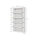 thumbnail image 4 of Qinaqin 5-Layer Retro Bookcase 62.87-Inch cm de Alturaigh Abierto Almacenamiento Floor-Standing Profundidadisplay Gabinete Easy to Assemble para Living Sala Dormitorio Oficina, 4 of 5