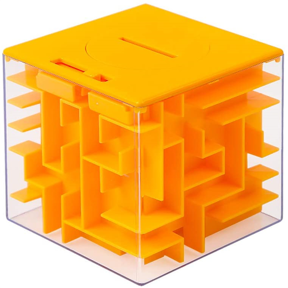 Maze Puzzle Money Box, Maze Money Cube Bank, Money Saving Box
