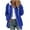 Blue, variant on Womens Fuzzy Fleece Jacket Zip-Up Fall Winter Solid Fashion Causal Hooded Coat Lounge Warm Comfy Outwear Tops with Pocket