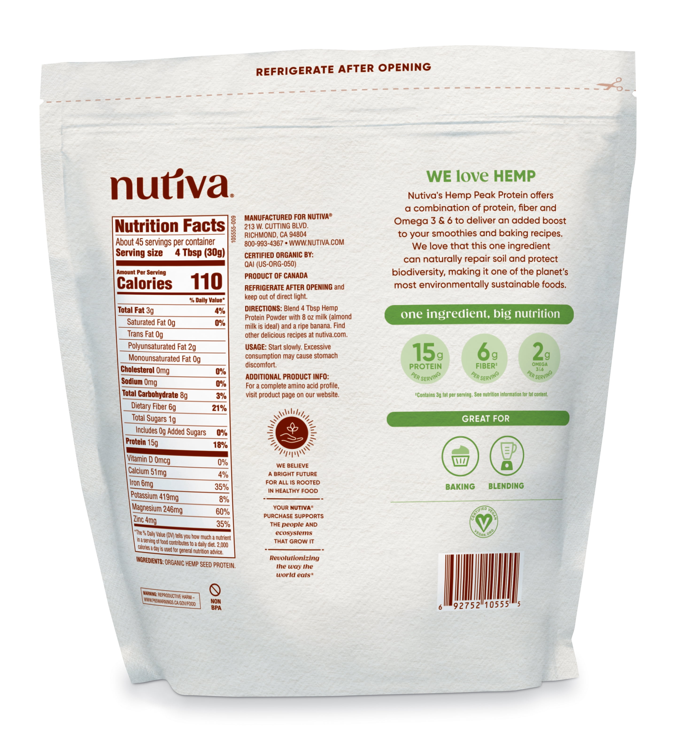 Nutiva Hemp Protein Powder Nutrition Facts Besto Blog