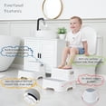 thumbnail image 3 of Toddler Step Stool for Bathroom Sink, 2-Pack Kids Toilet Potty Step Stools, Heavy Duty Baby Child Stepping Stool with Handle for Toddlers Kitchen Counter Bedroom Nursery Room (White), 3 of 4