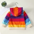 thumbnail image 6 of THDHVS Hoodies for Teen Girls,Girls Sweatshirt,Hoodie for Kids with Colorful Stripe Long Sleeve Sweatshirt for Teen Girls with Kangaroo Pocket Blue 9-12 Months, 6 of 7