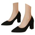 thumbnail image 3 of Win s Way Women's Suede Pointed Toe Heel Pumps Dressy Comfort Versatile Work High Heels, 3 of 9