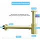 thumbnail image 2 of Sifón de diseño Sifón de diseño universal para lavabo y tocador Desagüe de baño Sifón de botella 1 1/4 x 32 mm Sifón redondo cepillado dorado cepillado, 2 of 5
