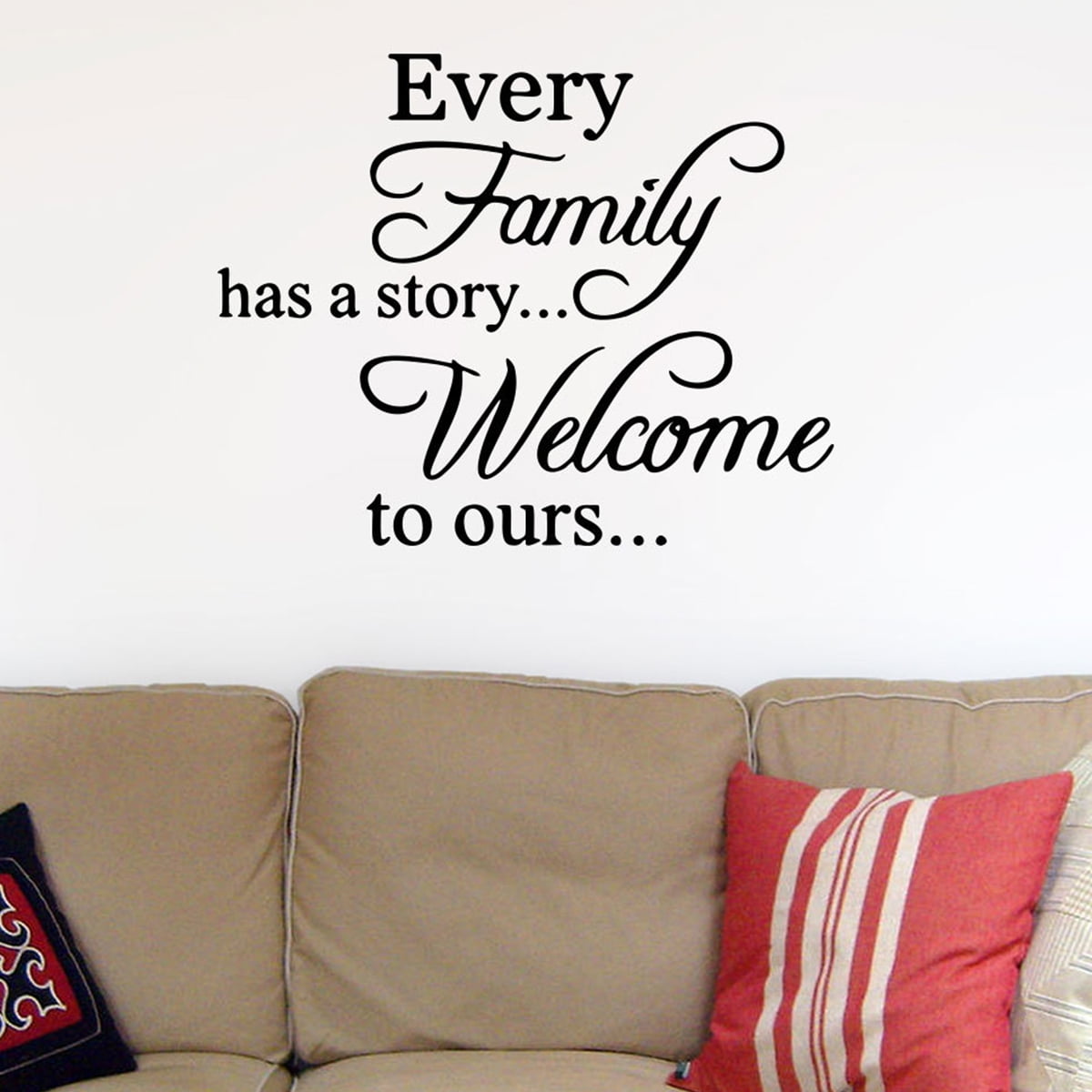 EVERY FAMILY HAS A STORY WELCOME TO OURS Wall Art Decal Words Decor Quote 