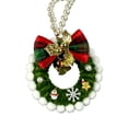 thumbnail image 4 of DIY Christmas Wreath Pendant Craft Kit, Handmade Mini Yarn Wreath Ornament Supplies with Bow, Bells and Pom-poms, Christmas Tree Hanging Decor Making Set, 4 of 9
