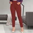 thumbnail image 2 of Tnhcen Women High Waisted Dress Pants Slim Fit Work Pants Stretchy Skinny Ankle Length Business Casual Trousers for Office Career, 2 of 5