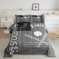 thumbnail image 2 of Baseball Bedding Set Queen Size Baseball Sports Comforter&nbsp;Sets Teens,Grey Sports Themed Quilt Bed Set Ball Gaming Down Comforter Bedroom Decor with 2 Pillowcases, 2 of 6