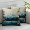 thumbnail image 2 of COMIO  Japanese Cherry Fuji Mountain Throw Pillow Covers Blue Wave Ocean Tree Pillow Case Home Decorative Red Flower Pillow Cushion Cover Office Couch Sofa Chair Pillows 2pc, 2 of 6