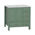 thumbnail image 5 of Horizon 36" Bathroom Vanity with Sage Green Cabinet and Engineered White Top, 5 of 5