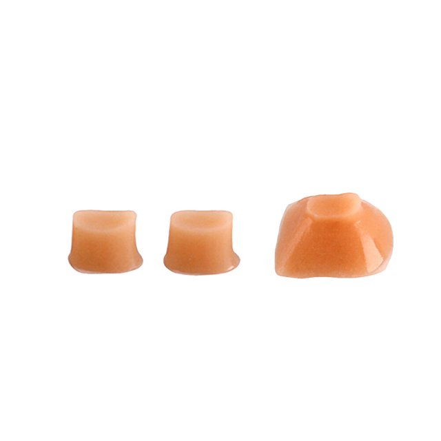 SHISUYAN 3pcs Silicone Flute Key Plugs Open Hole Plug Covers Flutes Repair Parts Accessories for Flute Wind Instrument ( Light Brown )