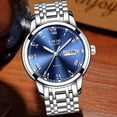 thumbnail image 3 of Reloj LIGE Reloj de moda para hombre deportivo de acero completo azul oscuro, 3 of 5