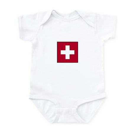 

CafePress - Swiss Flag Switzerland Infant Bodysuit - Baby Light Bodysuit Size Newborn - 24 Months