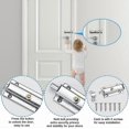 thumbnail image 3 of 2pcs Stainless Steel Door Catch Door Latches + 12 Screws Self-Locking Latch Door Safety Latch Lock Knob for Interior Door Closet Window Bedroom, 3 of 4