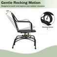 thumbnail image 5 of Auranook Patio Rocking Chairs Set of 2 w/ Metal Mesh Backrest & Seat Armrests Gentle, 5 of 8
