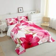 thumbnail image 4 of Erosebridal Watercolor Pink Flower Bedding Sets Queen with Comforter, Chic Floral Duvet Insert, Girly Blossoms Comforter Sets Queen Size, Super Cozy Room Decorative, 3pcs, 4 of 8